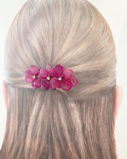 紫陽花のヘアクリップ