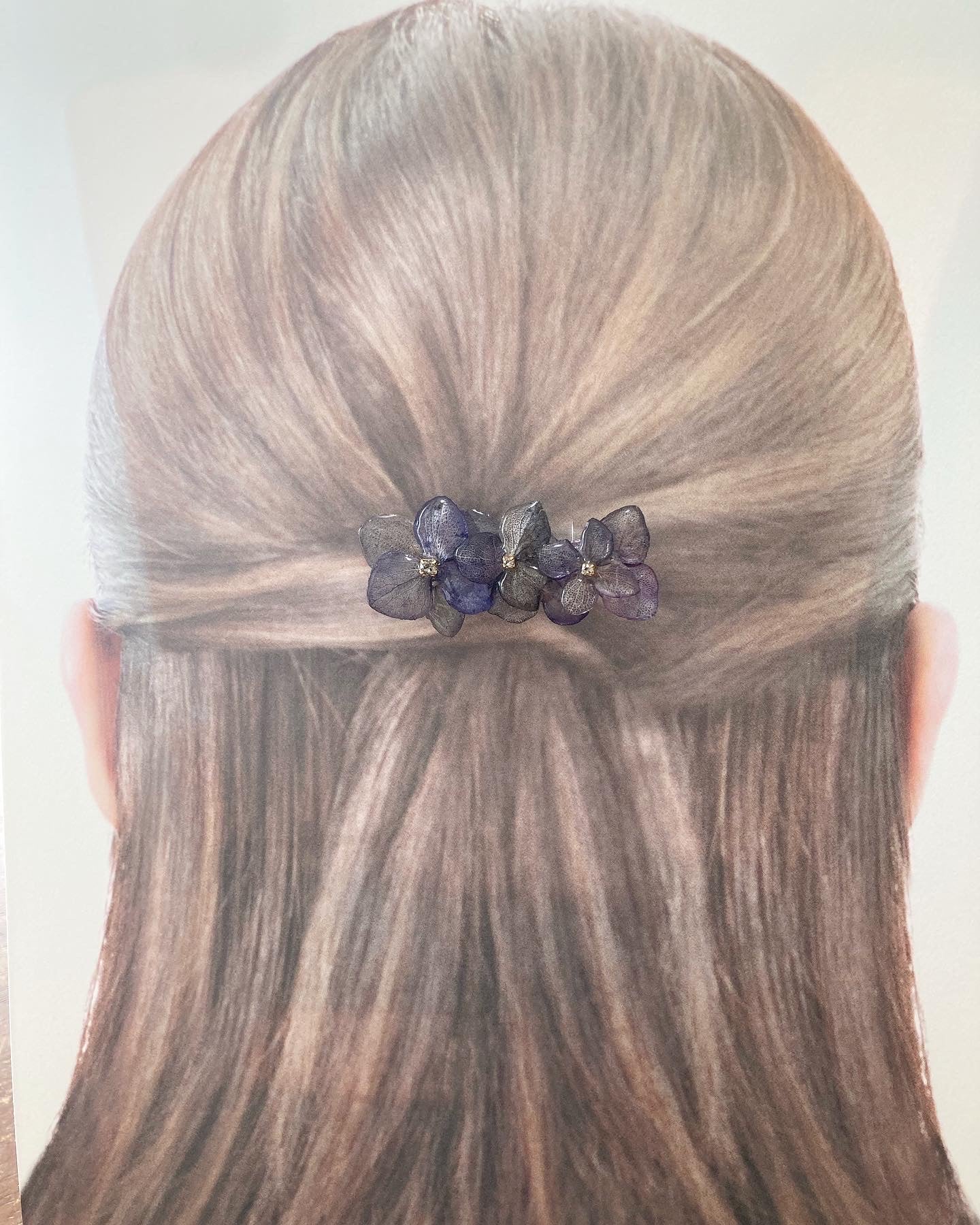 紫陽花のヘアクリップ