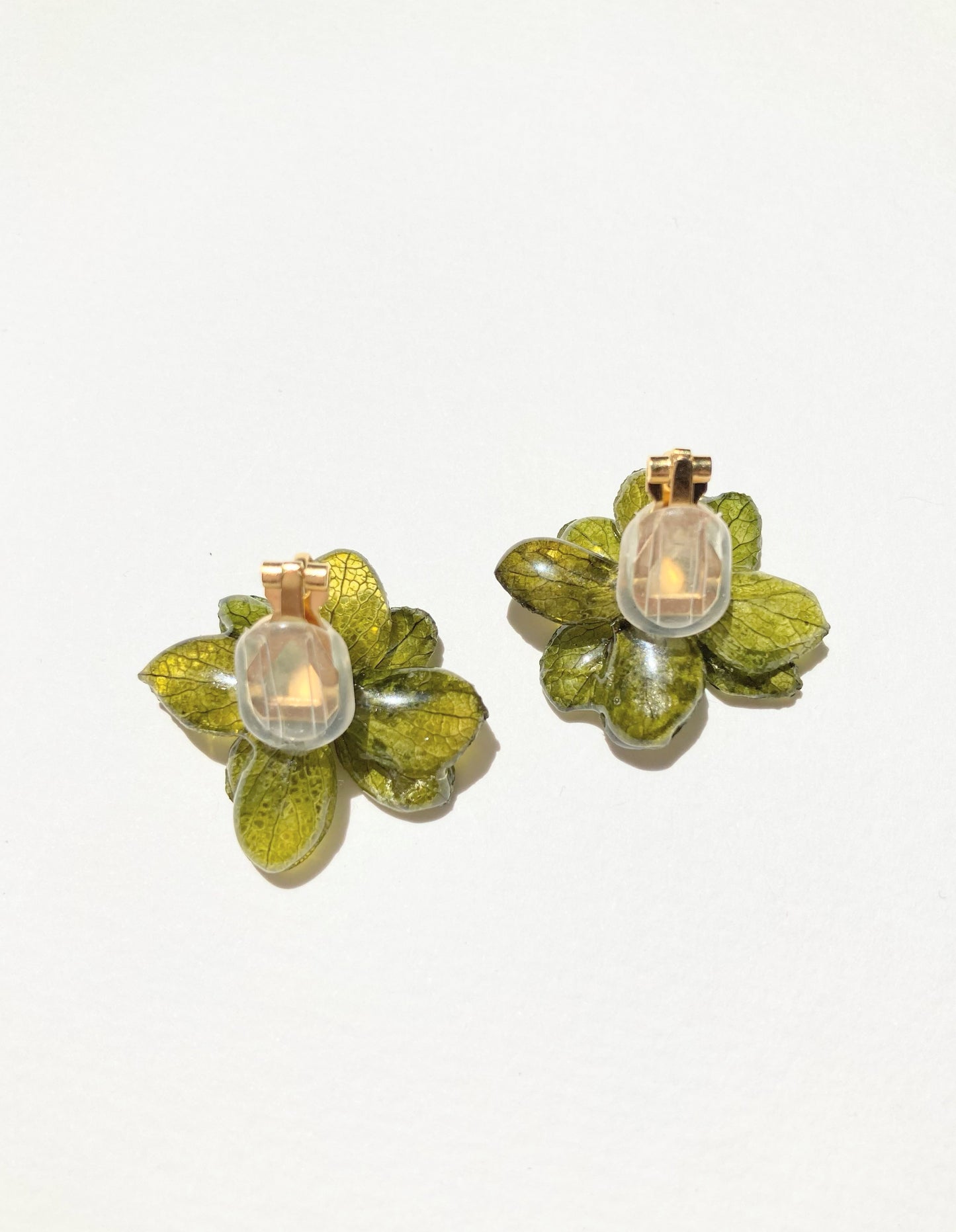 khaki hydrangea earrings